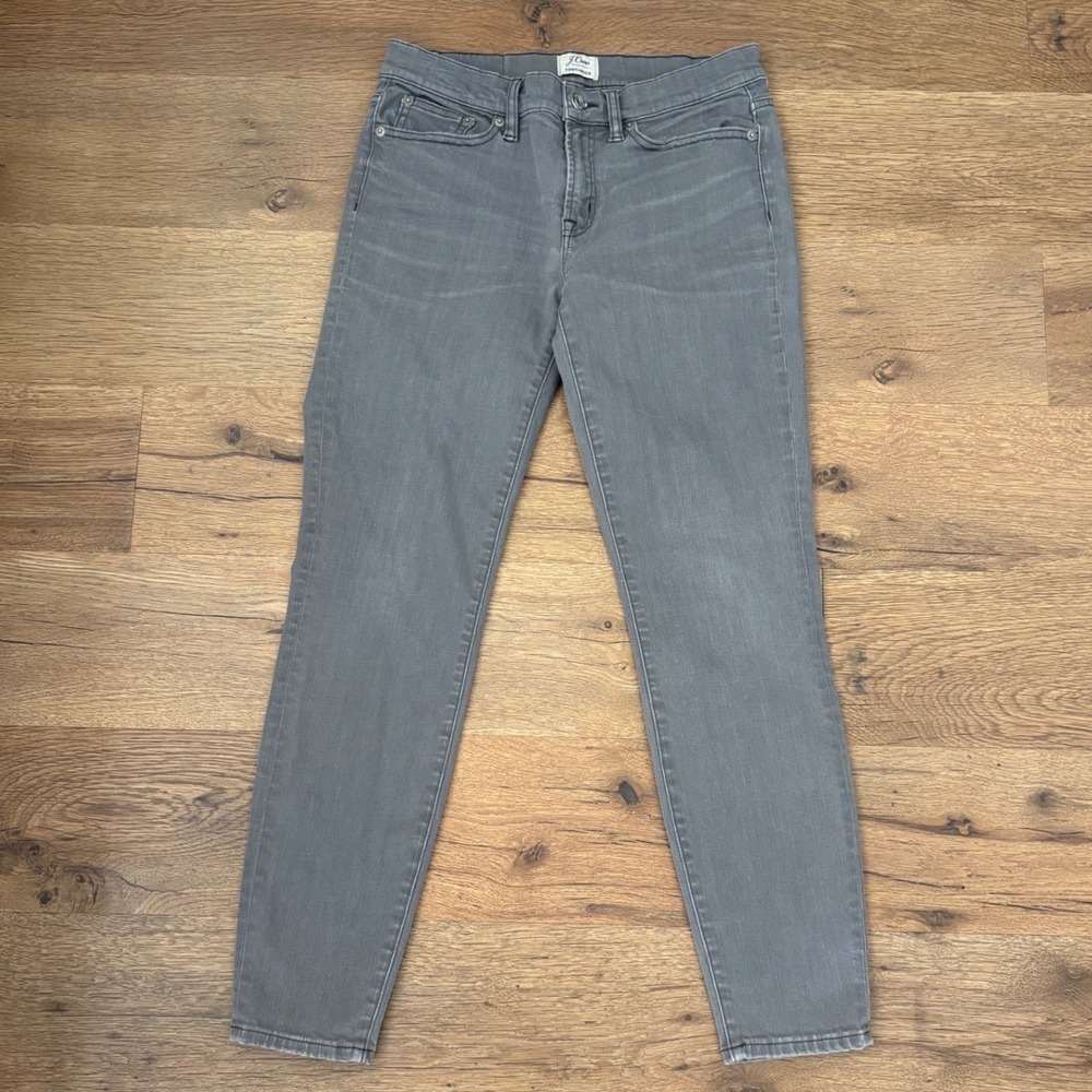 J Crew Toothpick Grey Wash Skinny Jeans Women Size 28